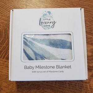 Little Luxury Lane Baby Milestone Blanket + Milestone cards